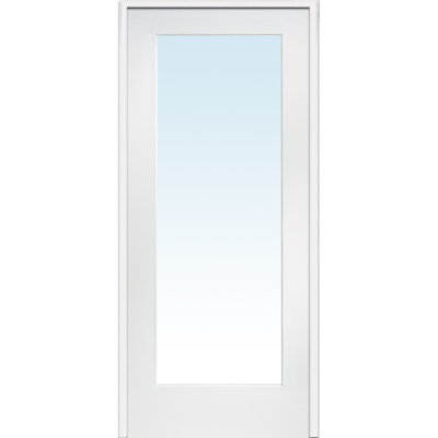 1-Lite Clear Glass Primed Prehung Interior Door