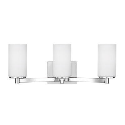 Generation Lighting Hettinger 3-light Dimmable Vanity Light In Chrome