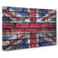 Union Jack Brick Wall Graffiti - Wrapped Canvas Print-56640122