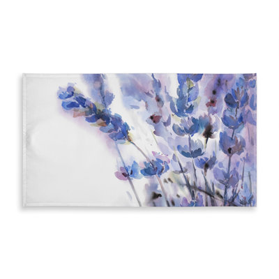 Watercolor Lavender Tablecloth | Botanical Purple Home Decor