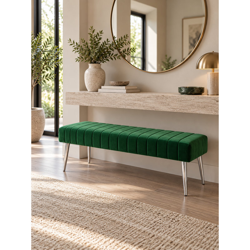 Banc en simili cuir Hilda, Vert