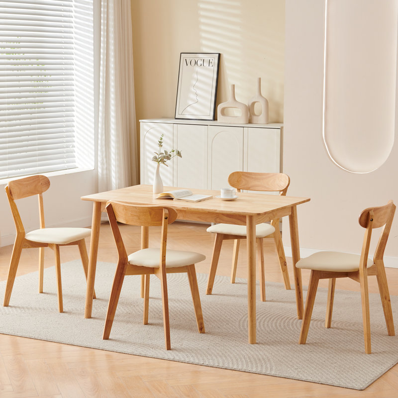 Ensemble de 5 tables de salle à manger 5 pièces, Beige