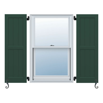 Atlantic Classic Framed Board-N-Batten, Board and Batten Shutters Pair
