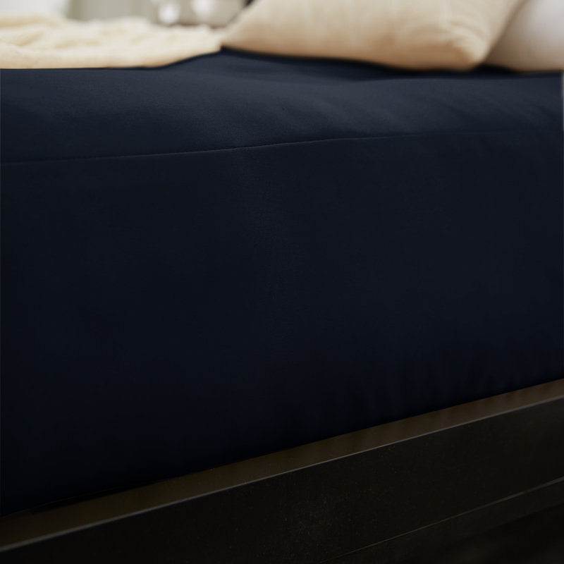 Matelas de futon en coton Boylston, Bleu marine, Double