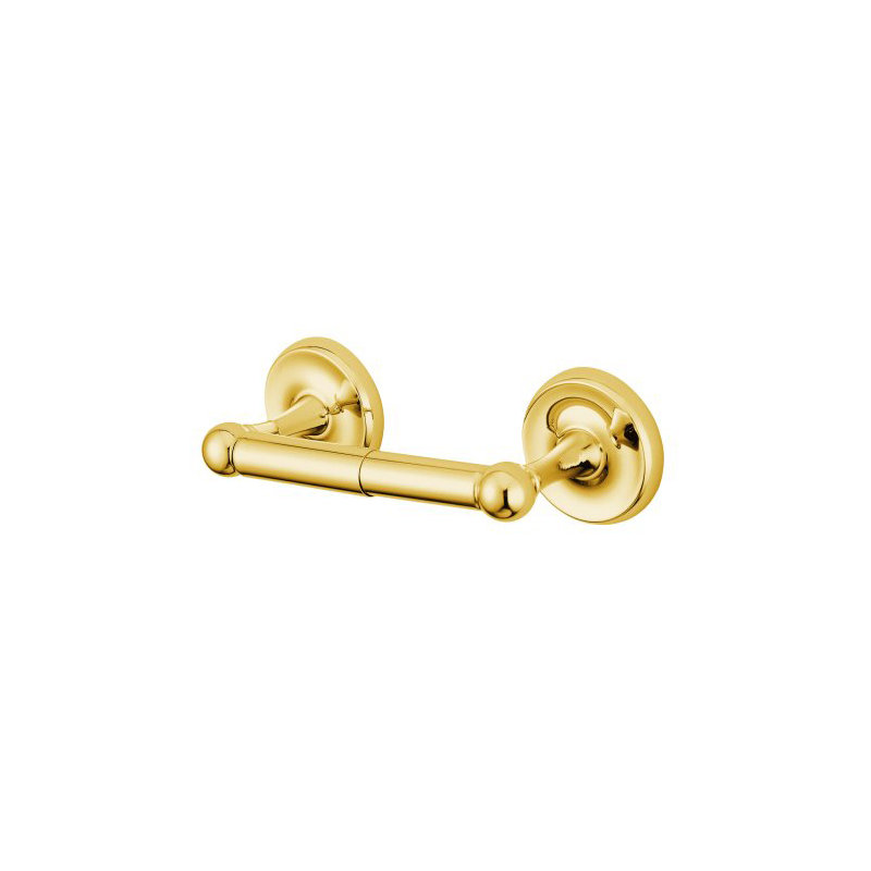 Elizabeth Wall Mounted Toilet Paper Holder, Polished Brass