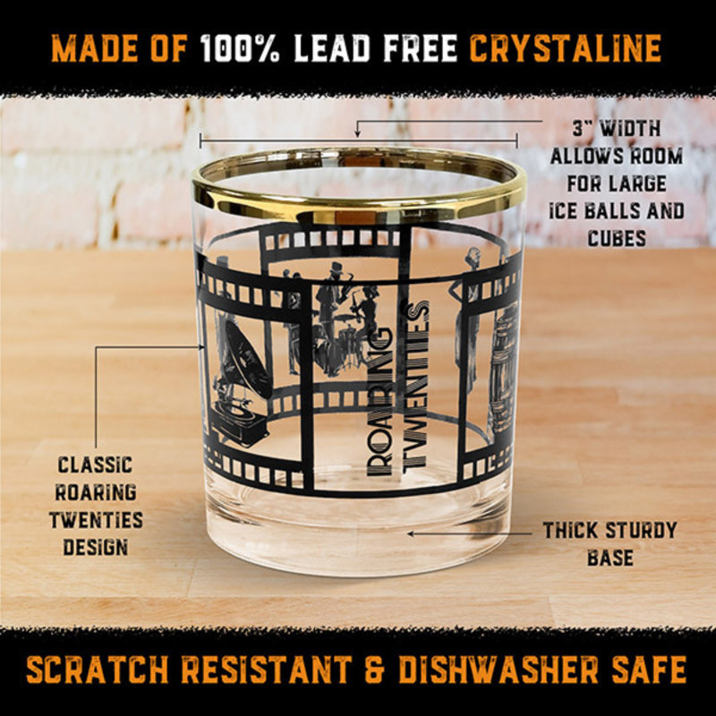 Ensemble de 4 verres à whisky Roaring Party Decorations