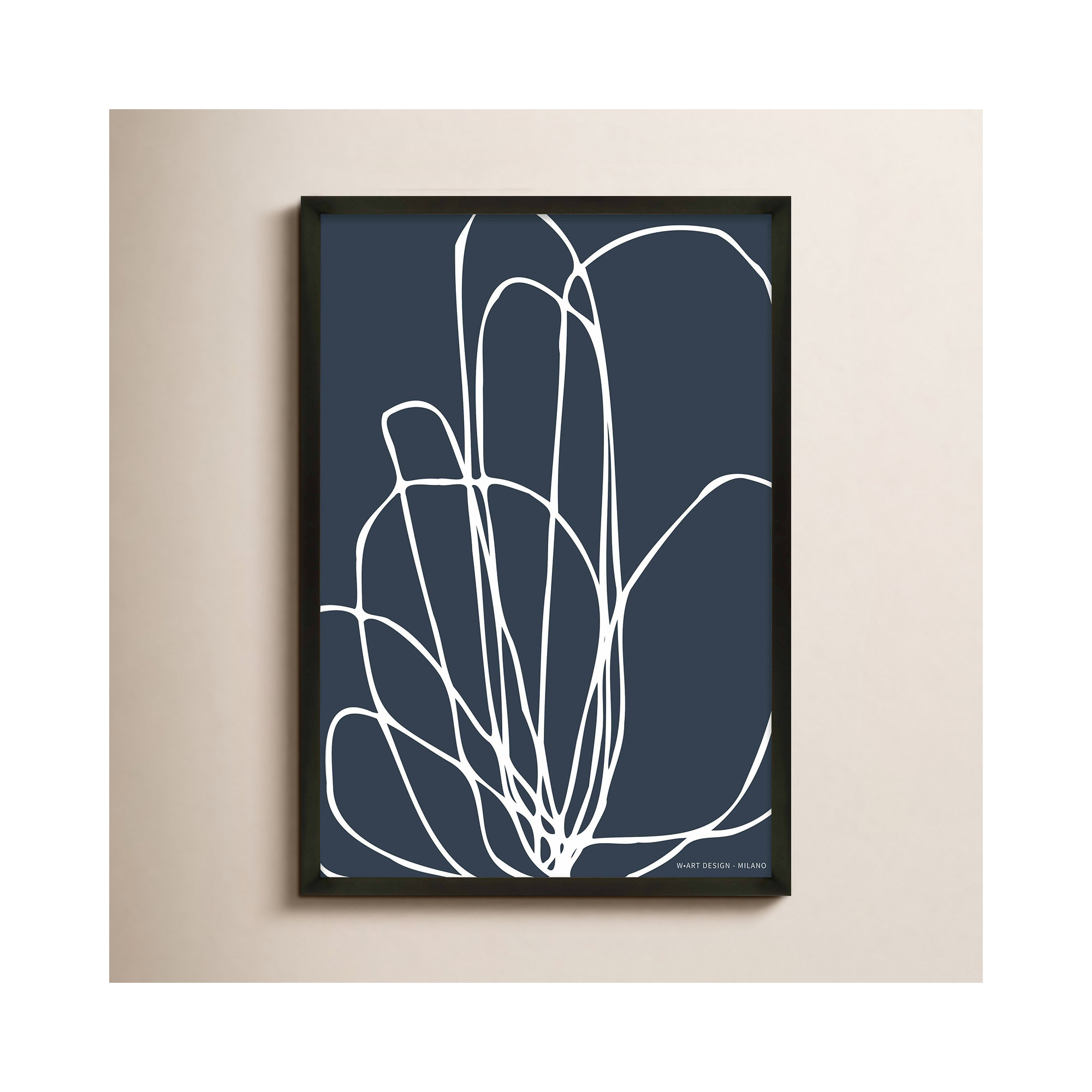 Tracings 4 by Romina Gadler, 25" H x 17.5" W x 1.25" D, Black Framed Paper