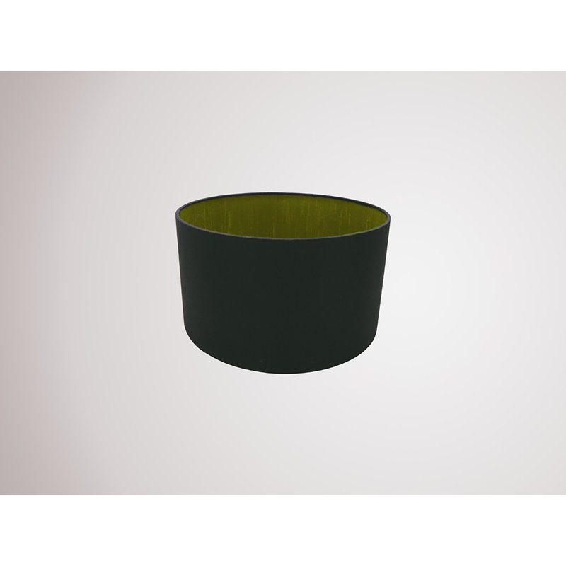 Cotton Drum Lamp Shade, Midnight Black, 17cmH x 30cm W x 30cm D