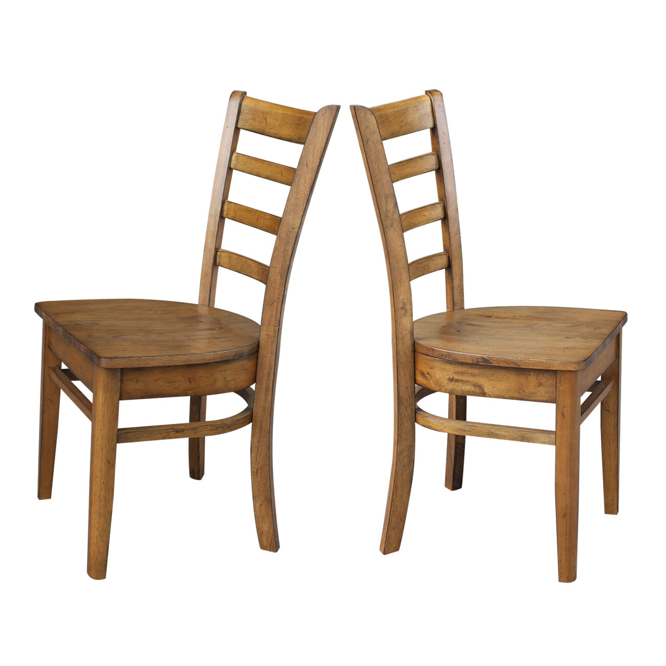 Amasya Ladder Back Side Chair (Set of 2) Lark Manor Color: Black