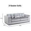100% Crushed Velvet 3 Seater Sofa-1522252426