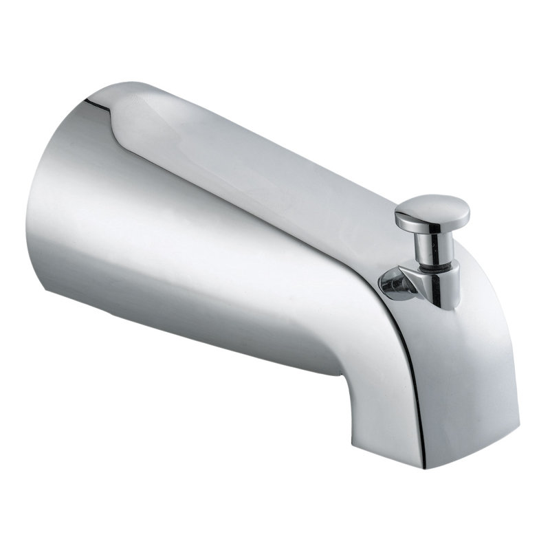 Bec de baignoire mural avec inverseur, Chrome poli
