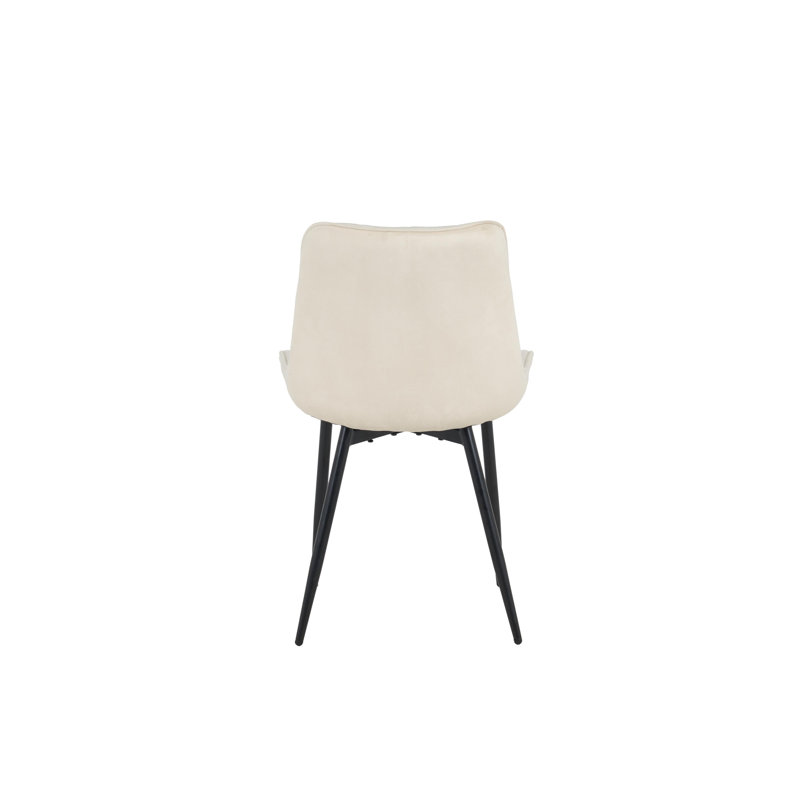47 cm H Velvet Side Chair, Beige