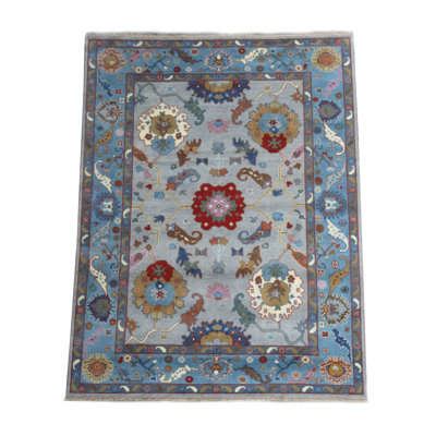 9X12 Silver Oushak Area Rug