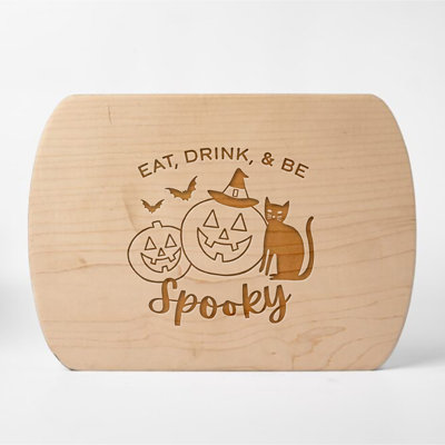 Eat Drink and Be Spooky Oval Cutting Board