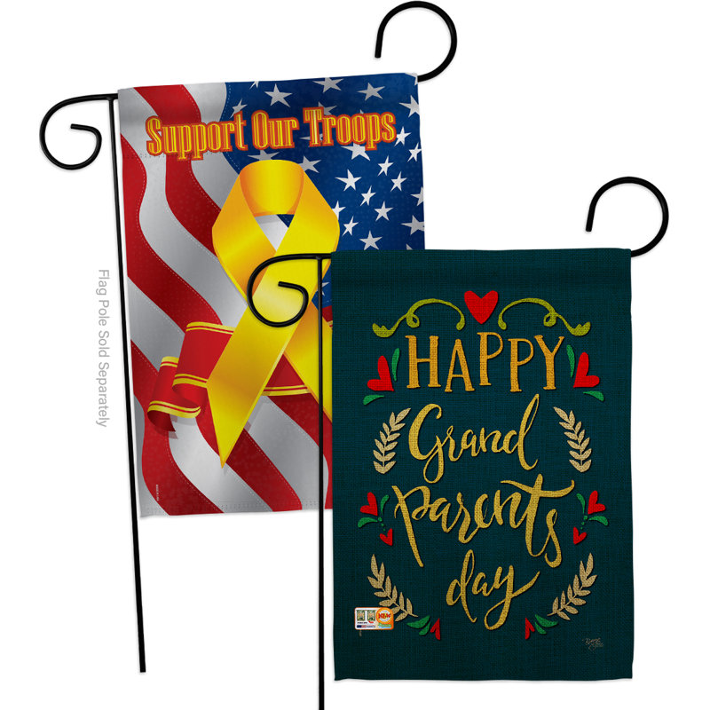 Grand-mère en polyester à 2 faces 18,5 x 13 po drapeau de jardin
