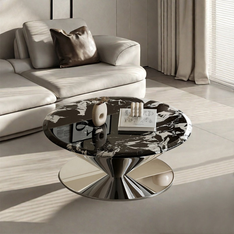 Table basse haut de gamme légère et luxueuse, H 13,8 po x L 39,4 po x l 39,4 po