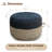  Chula 18" Seagrass Round Pouf Ottoman, Duo Low Round Side Table, Boho Nightstand-394081041