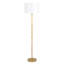 Lampe sur pied en bois et laiton Stellar