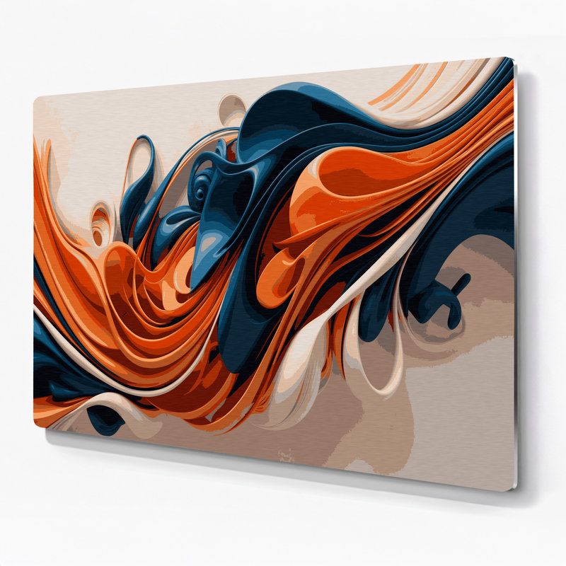 «Biomorphic Abstraction 99», art mural en métal rose, H 11 po x l 14 po