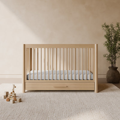 Malta 5-in-1 Convertible Crib with Drawer and Toddler Guardrail