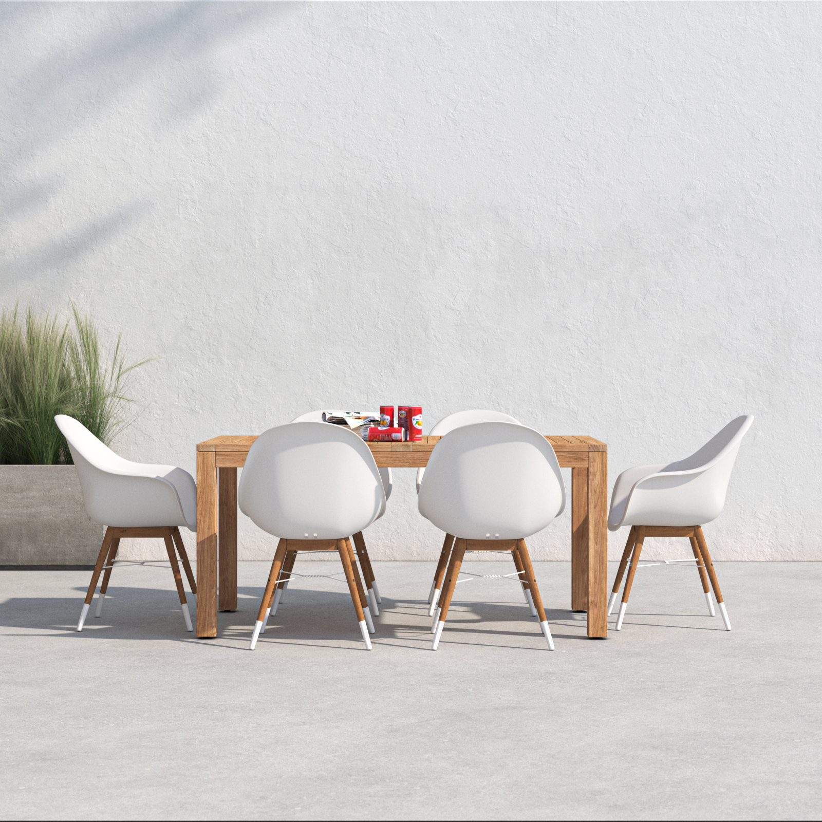 Shick 63" Teak Patio Dining Set
