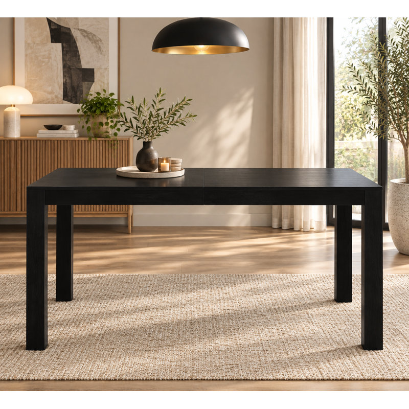 Aayushi Extendable Dining Table, H75 x L200 x W90cm, Black