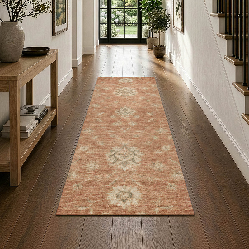 Tapis Chantille ACN3076 Global, lavable à la machine, intérieur/extérieur, Terra Cotta, 2 pi 3 po x 7 pi 6 po