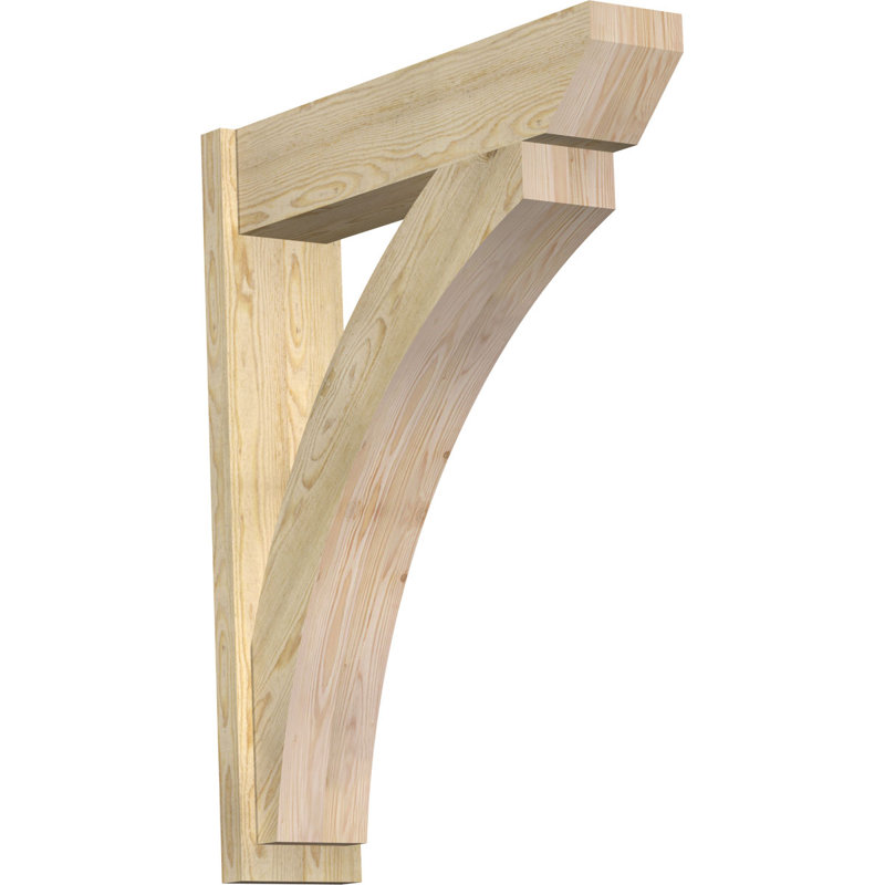 Persienne en bois Thatton, P 34 po x H 42 po, Sapin Douglas de 6 po (sciage brut)