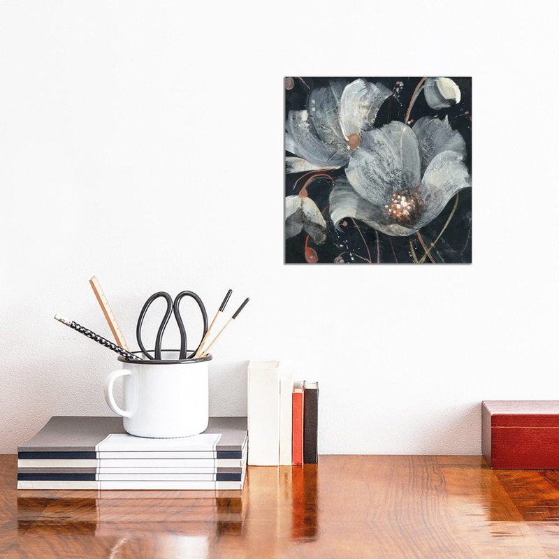 Translucent Poppies 1 Piece Wrapped Canvas Painting, 30.48cm H x 30.48cm W x 1.91cm D