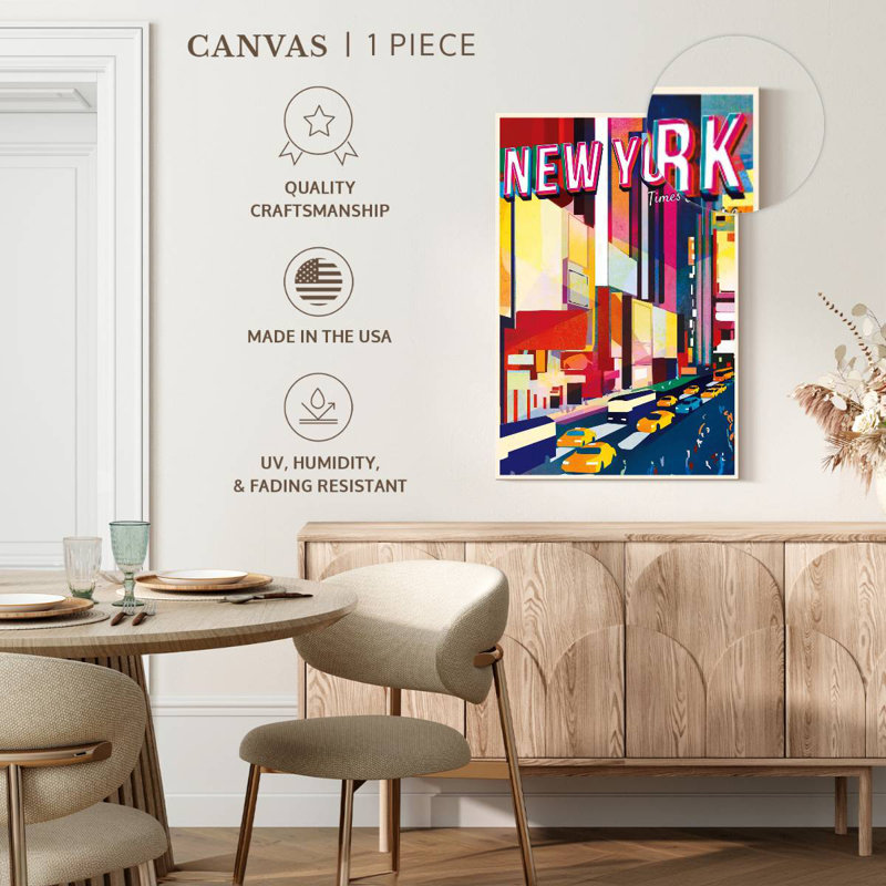 NY Times Square, 24" H x 16" W