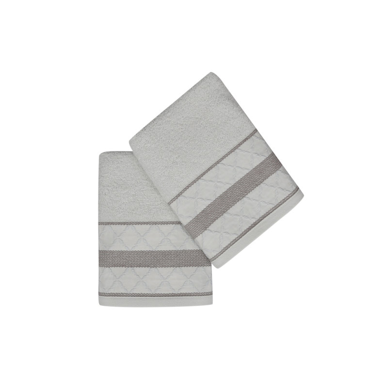 Ensemble de 2 serviettes Liana Lale, Bleu clair