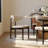 Maxwell Mid-Century Modern Wood Dining Chairs, Upholstered Cotton Linen Wood Dining Chair Side Chair, Fully Assembled-456567519