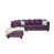 Mélange de polyester mauve / 2 coussins décorati