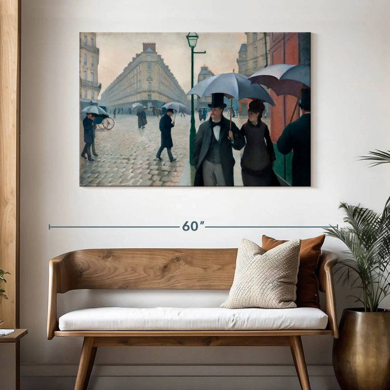 Harpa Paris Street Rainy Day 1877, H 32 po x l 48 po