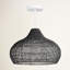 Luminaire suspendu d'extérieur en rotin 28 po à dôme noir 1 lumière Latigo-1868129676-1868129678