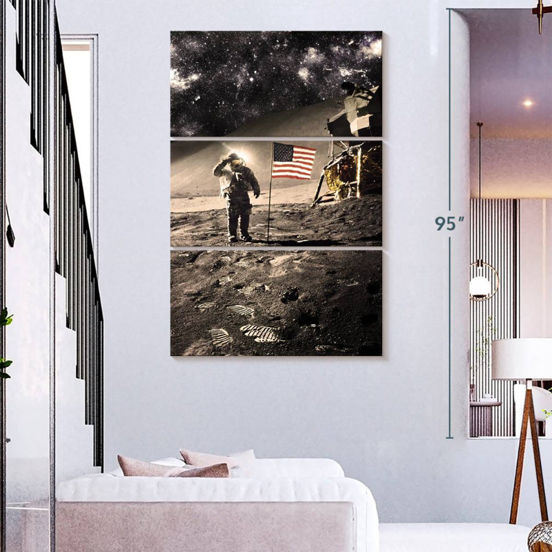 Lelar Moon Landing, 74" H x 48" W