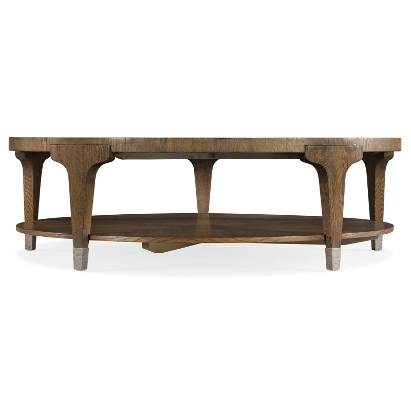 Chapman Round Cocktail Table, Warm Brown Sorrel