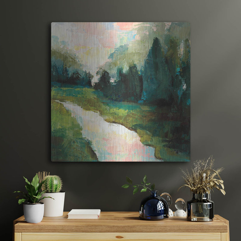 «River Walk» par Jeanette Vertentes, art mural en métal, H 24 po x l 24 po
