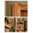 29.53" Brown Standard Solid Wood Display & China Cabinets