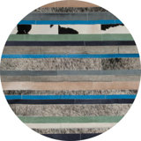 Art Hide Cowhide Area Rug in Blue