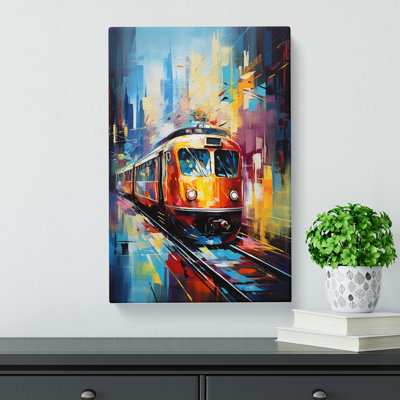 Train Modern - Art Prints - Wrapped Canvas
