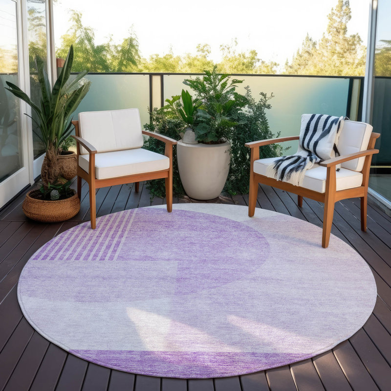 Tapis intérieur / extérieur Ayush, Rond 8 pi