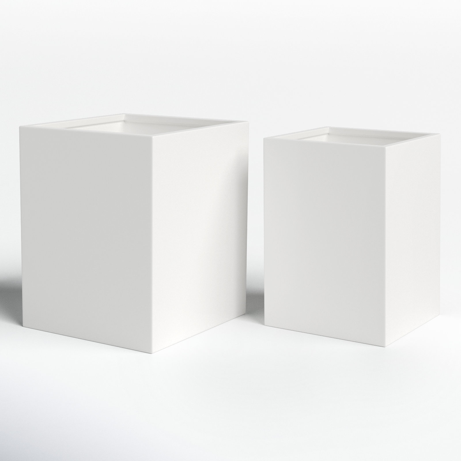Etha 6" Planter Box, White