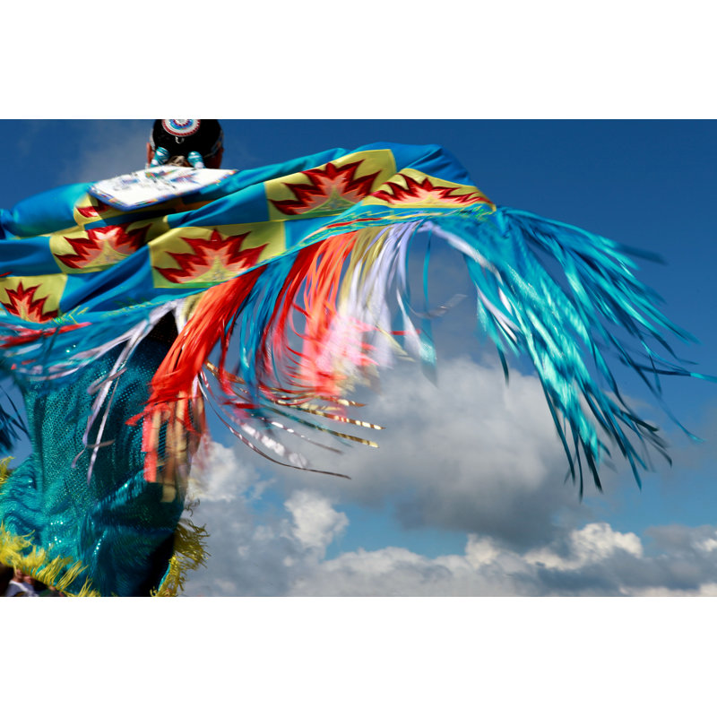 Lakota Indian Dancing - Wrapped Canvas Print, 20cm H x 30cm W x 3.8cm D