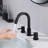 Circular Widespread Bathroom Faucet 3 Hole, 2-handle Bathroom Sink Faucet with Drain Assembly-53136768