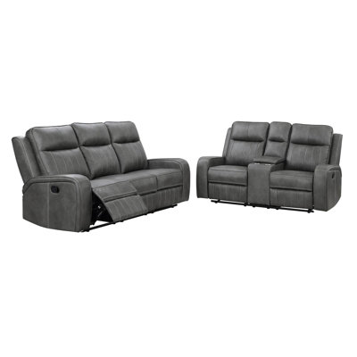 Ensemble de canapé inclinable 2 pièces Hemel