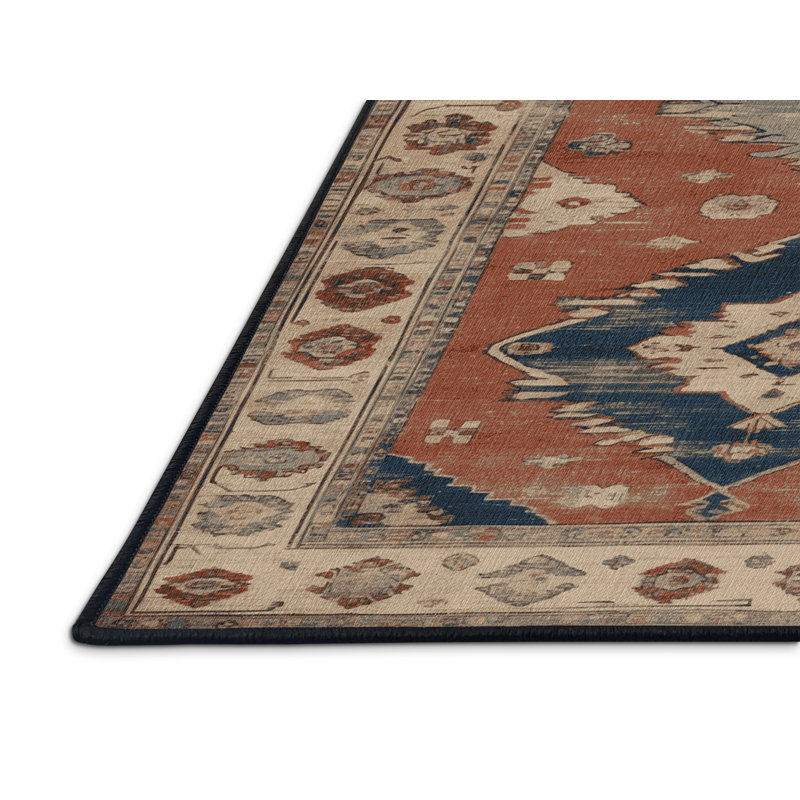 Machine Washable Overdyed Brown Area Rug, Rectangle 2' x 3'