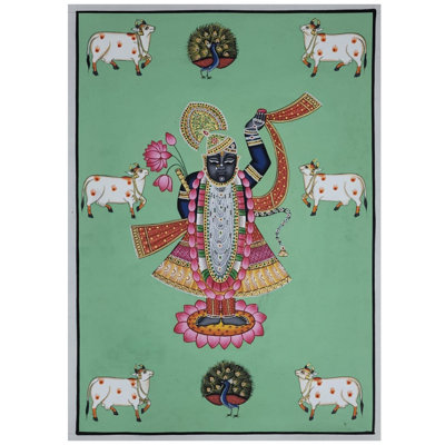Shrinathji Pichhwai, peinture | Par Jagriti Bhardwaj | Pour la décoration murale