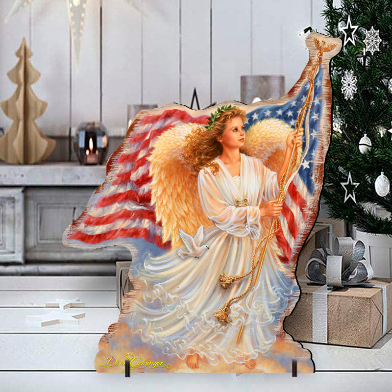 Art / figurine de pelouse American Freedom Angel Home and Outdoor Decor