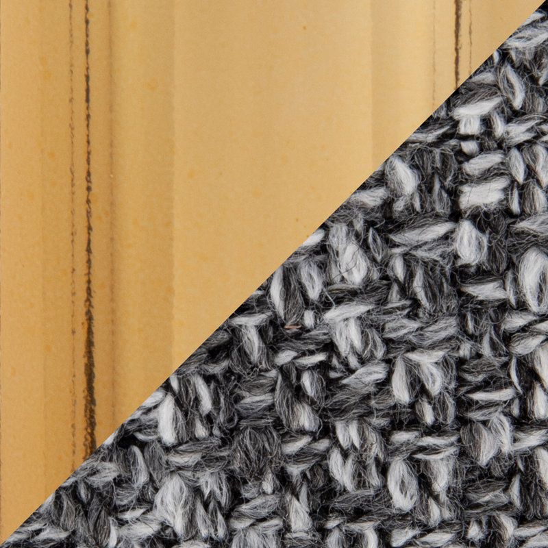 Gray Noise Fabric and Gold Metal Swivel Counter Stool